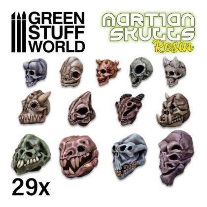 1:48-1:35 ALIEN Skulls Resin Set