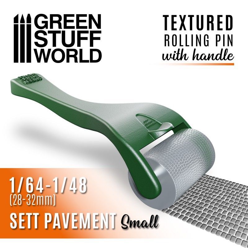 Rolling pin with Handle - Sett Pavement Small