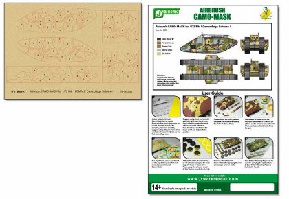 1:72 Airbrush CAMO-MASK for Mk. I Camouflage Scheme 1