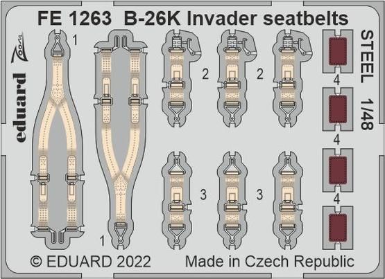 1:48 Douglas B-26K Invader seatbelts STEEL
