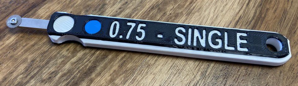 Nýtovací kolečko jednořadé rz 0,75 mm pro 1/48 + 1/32