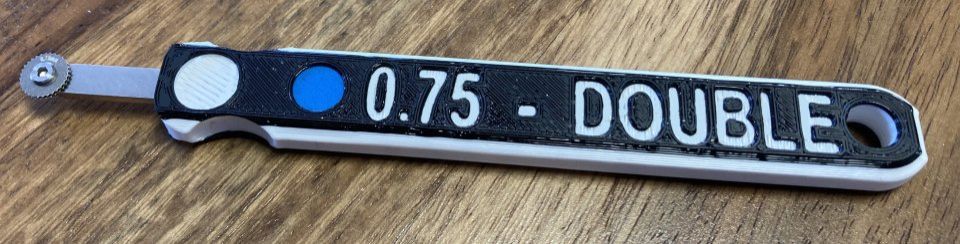 Nýtovací kolečko dvouřadé rz 0,75 mm pro 1/48 + 1/32