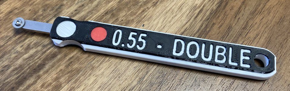 Nýtovací kolečko dvouřadé rz 0,55 mm pro 1/72 + 1/48