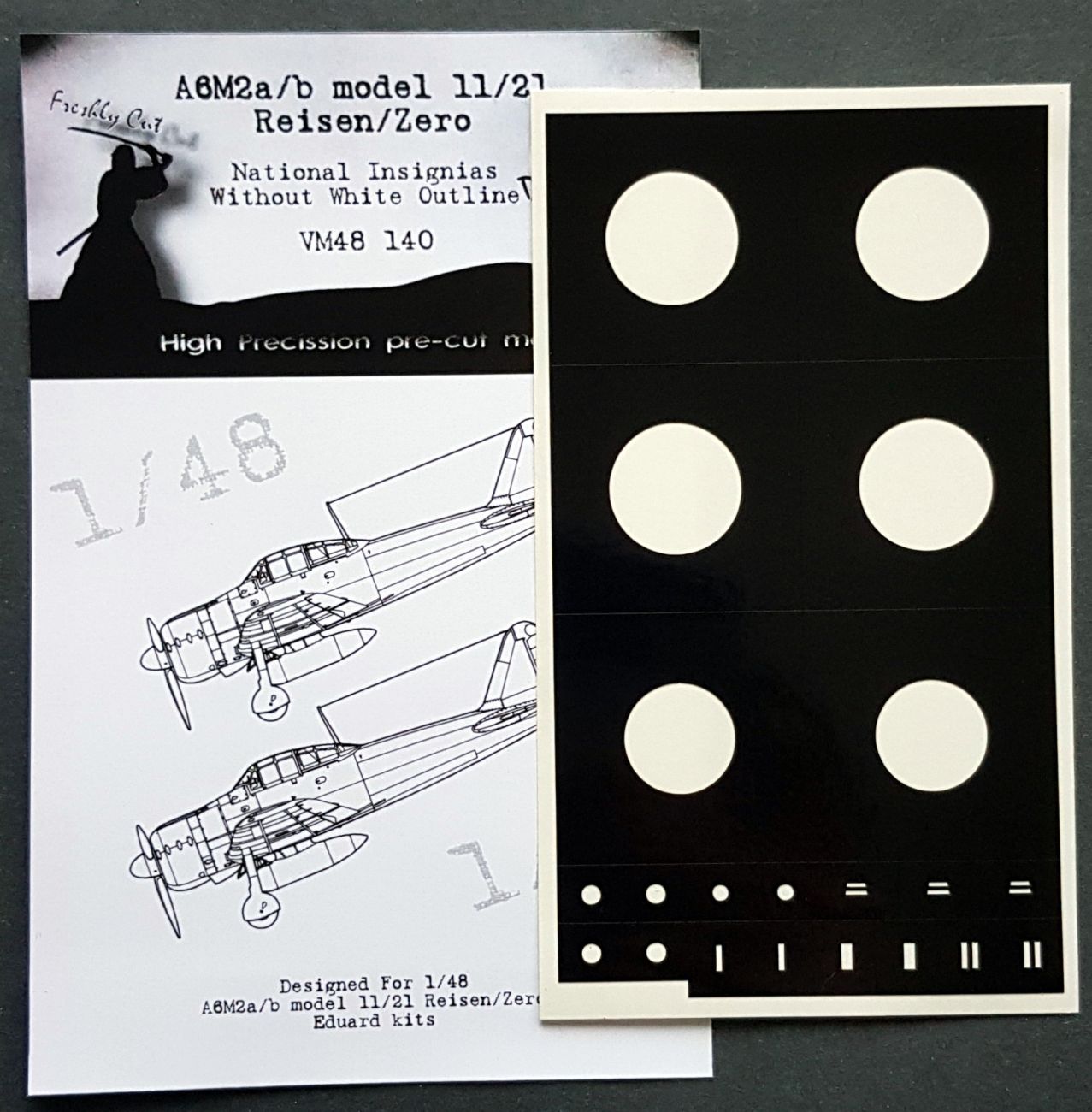 1:48 Mitsubishi A6M2a/b National Insignia without white outline