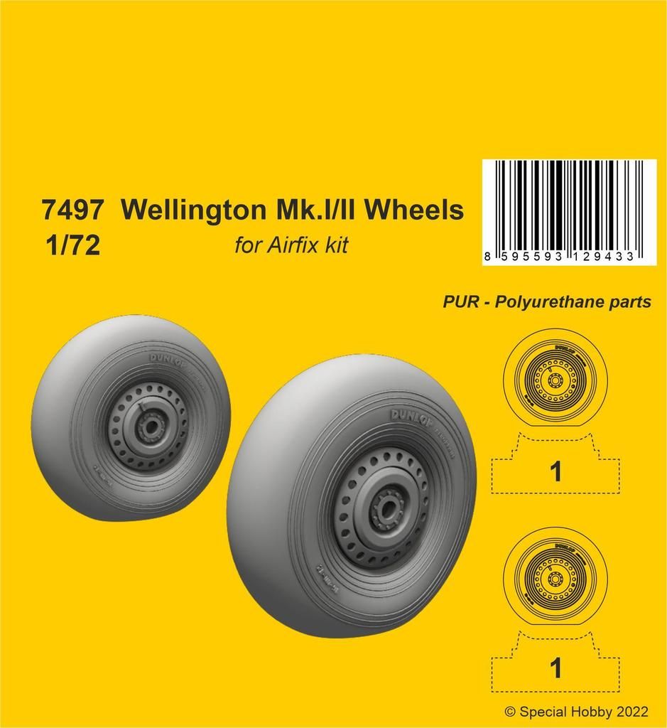 1:72 Wellington Mk.II Wheels for Airfix kit