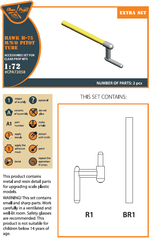 1:72 Hawk H-75 M/N/O Pitot tube