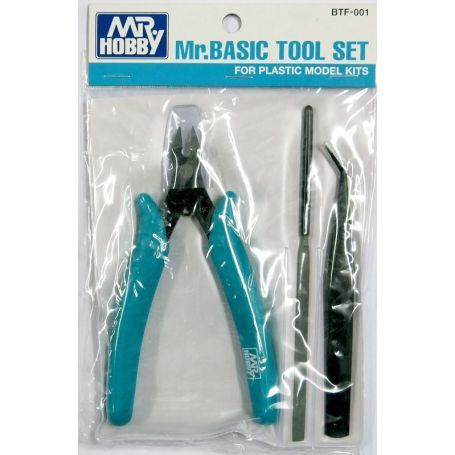 Basic Tool Set (Nipper, Angled Tweezer, File) for Plastic Model Kits