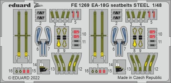 1:48 EA-18G seatbelts STEEL
