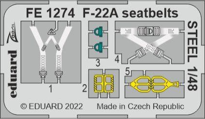 1:48 F-22A seatbelts STEEL