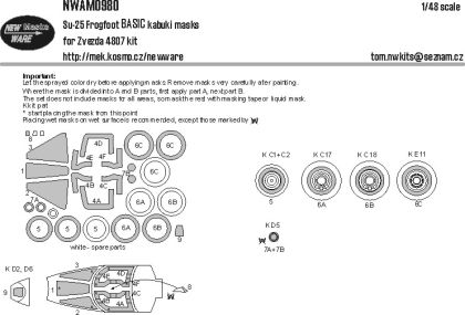 1:48 Su-25 Frogfoot BASIC kabuki masks