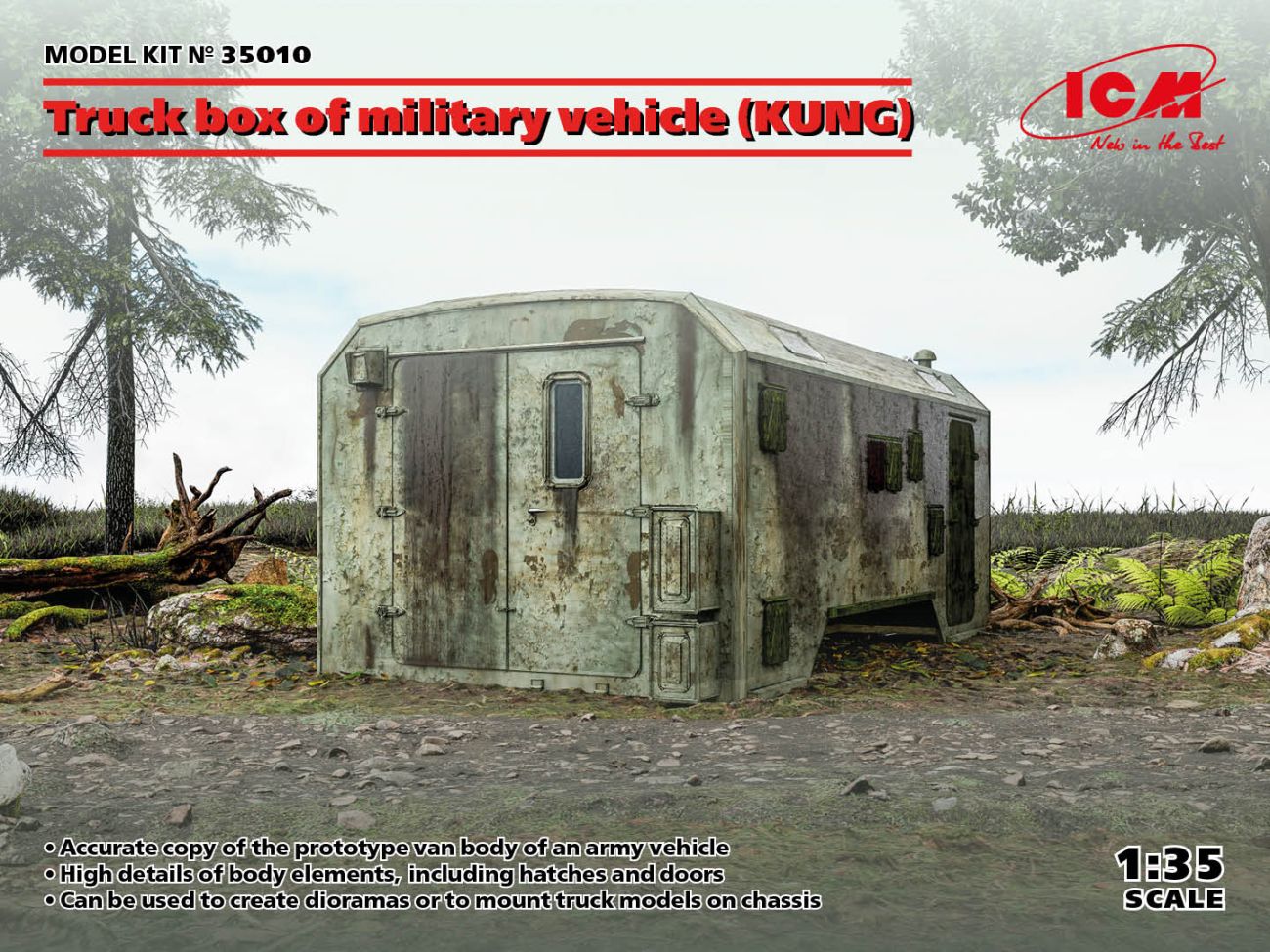 1:35 Truck box of military vehicle (KUNG)
