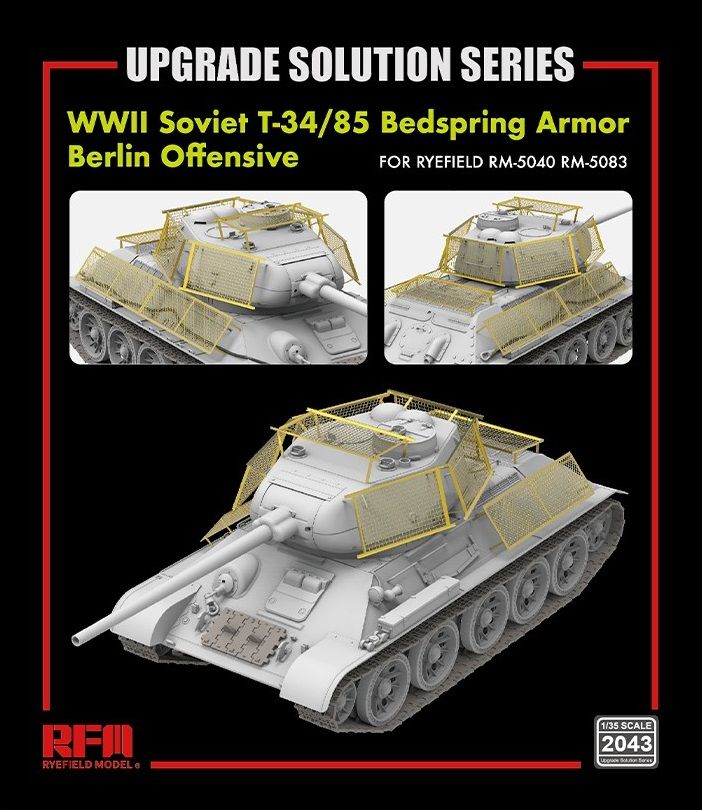 1:35 Upgrade Solution Series for WWII Soviet T-34/85 Bedspring Armor Berlin Offensive for RM-5040/RM-5083