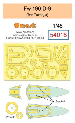1:48 Fw 190 D mask (for Tamiya)