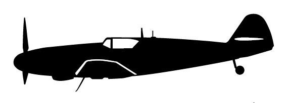 nálepka Bf 109 G-6/AS (15cm černá)