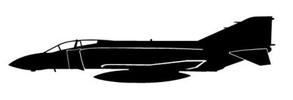 nálepka F-4 Phantom (15cm černá)