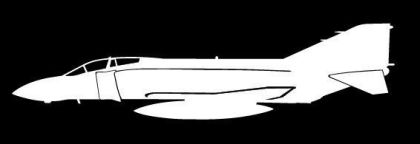 nálepka F-4 Phantom (15cm bílá)