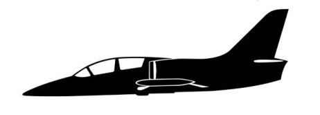 nálepka L-39 Albatros (15cm černá)