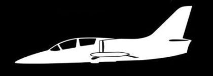 nálepka L-39 Albatros (15cm bílá)