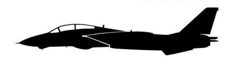 nálepka F-14 Tomcat (15cm černá)