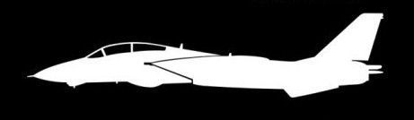 nálepka F-14 Tomcat (15cm bílá)