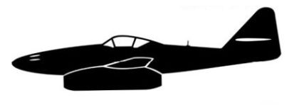 nálepka Me-262 (15cm černá)