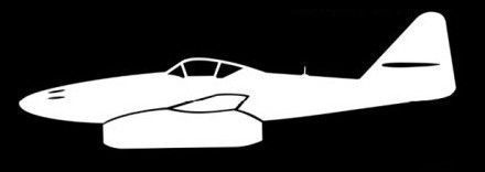 nálepka Me-262 (15cm bílá)