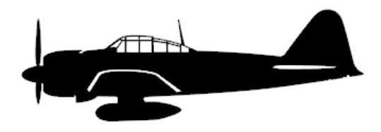 nálepka A6M5 Zero (15cm černá)
