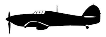 nálepka Hawker Hurricane (15cm černá)