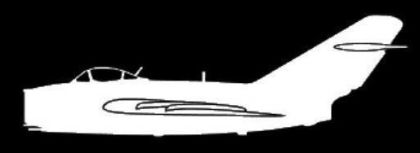 nálepka Mig-15 bis (15cm bílá)