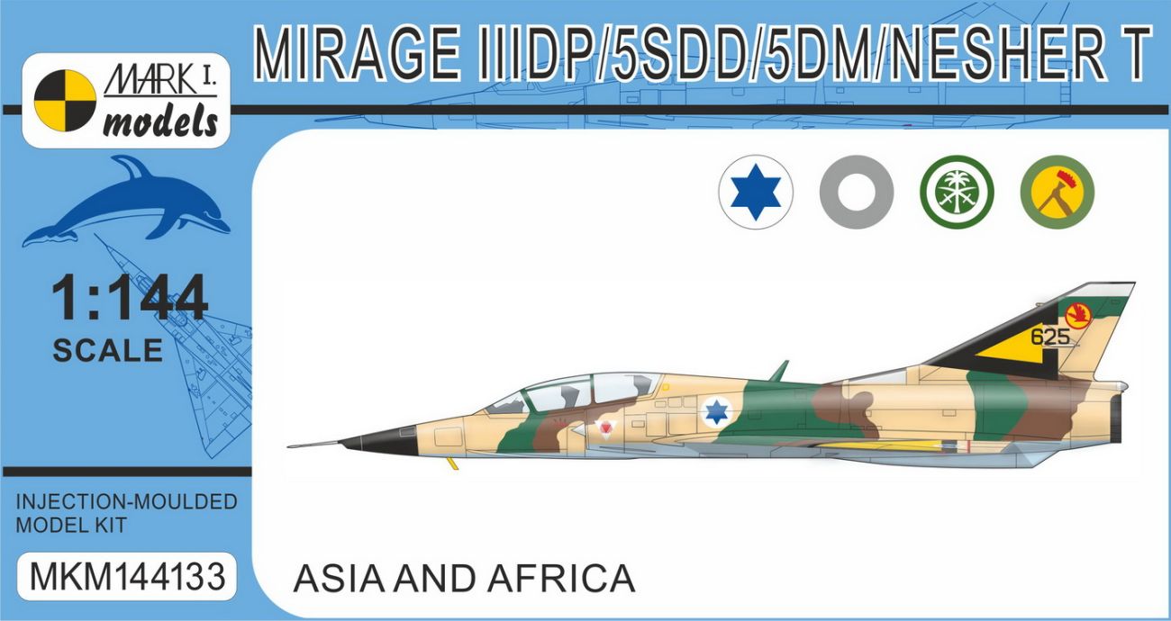 1:144 Mirage IIIDP/5SDD/5DM/Nesher T Dvoumístný letoun ‚Asie & Afrika‘