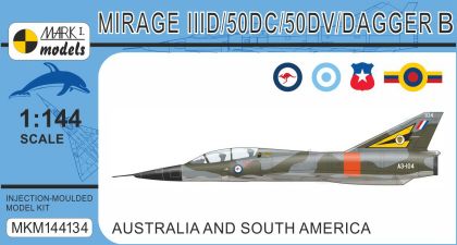 1:144 Mirage IIID/50DC/50DV/Dagger B Dvoumístný letoun ‚Austrálie & Jižní Amerika‘