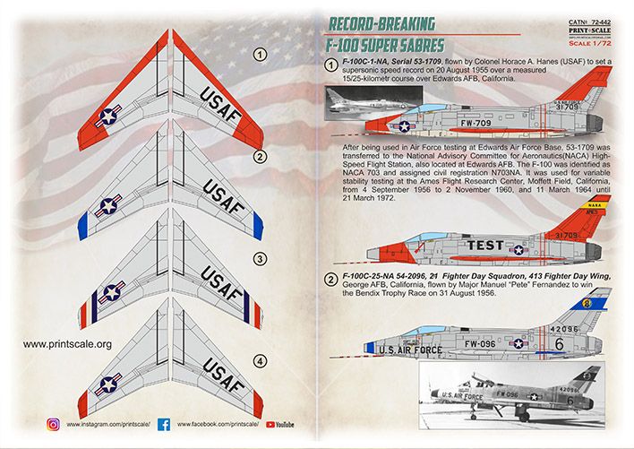 1:72 Record-Breaking North-American F-100 Super Sabre