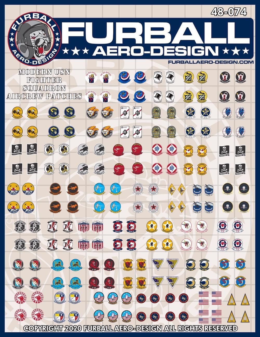 1:48 US Navy Fighter Squadron Aircrew Patches