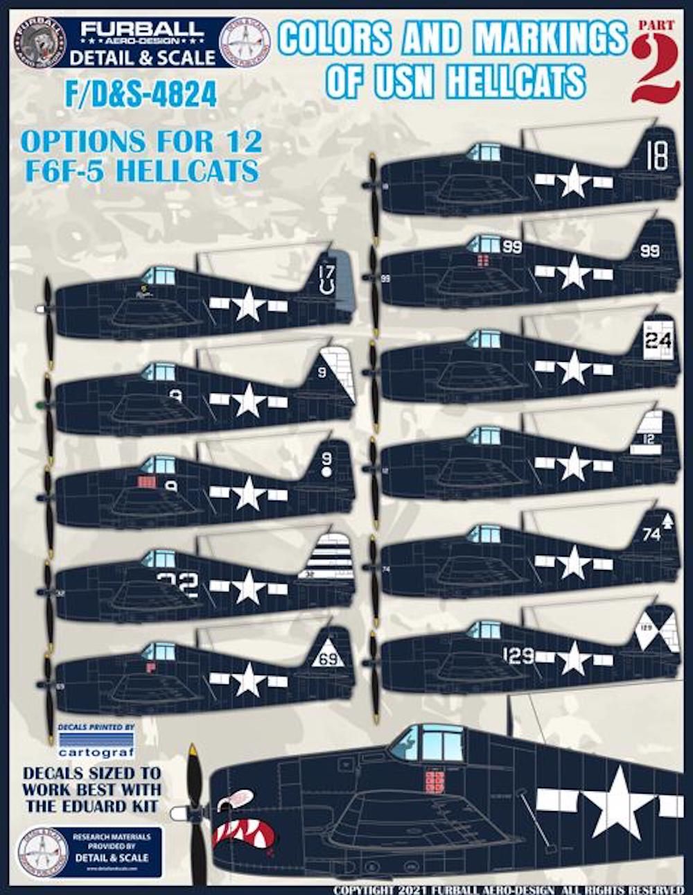 1:48 Colors & Markings of F6F-5 Hellcats Part 2