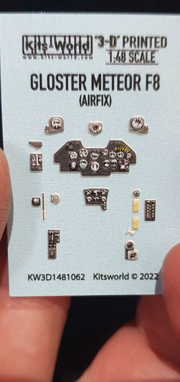 1:48 Gloster Meteor F.8 - 3D Full colour Instrument Panels