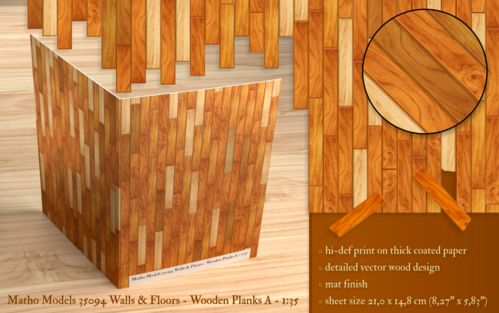 1:35 Walls & Floors - Wooden Planks A