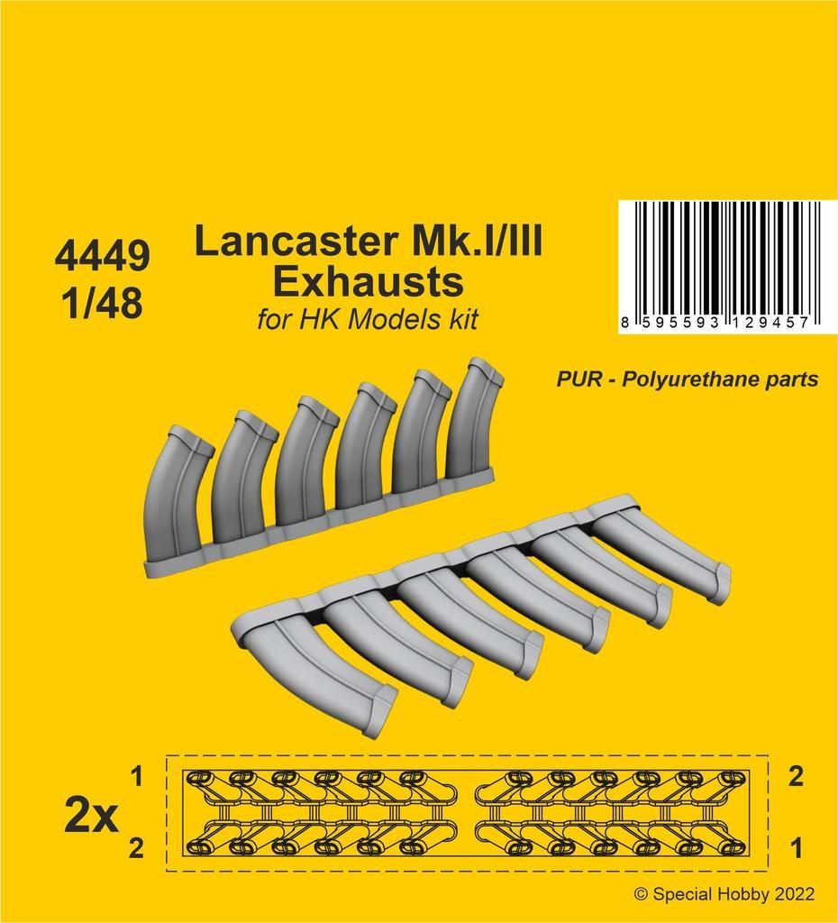 1:48 Lancaster Mk.I/III Exhausts for HK Models kit