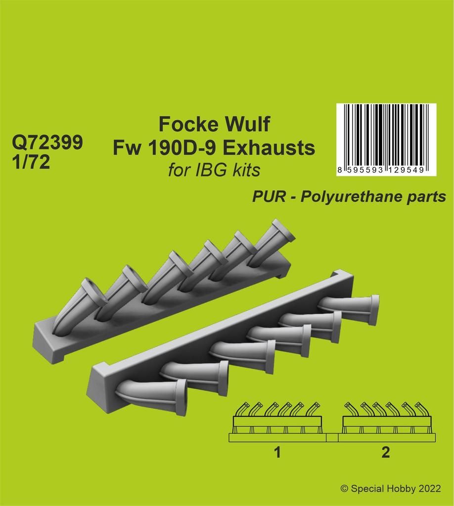 1:72 Focke Wulf Fw 190D-9 Exhausts for IBG kits