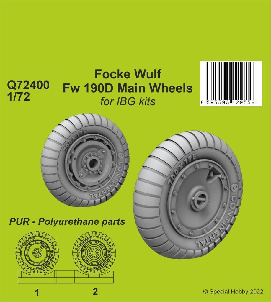 1:72 Focke Wulf Fw 190D-9 Main Wheels for IBG kits