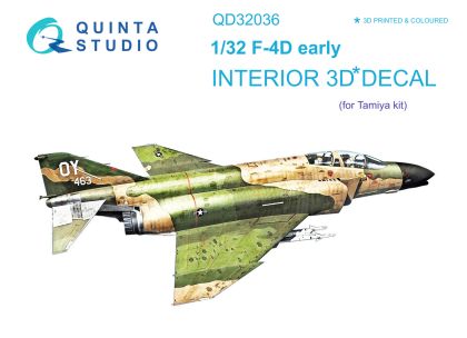 1:32 F-4D 3D-Printed & coloured Interior on decal paper (Tamiya)