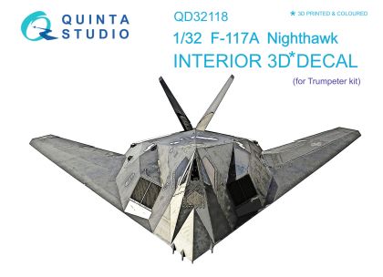1:32 F-117A 3D-Printed & coloured Interior on decal paper (Trumpeter)