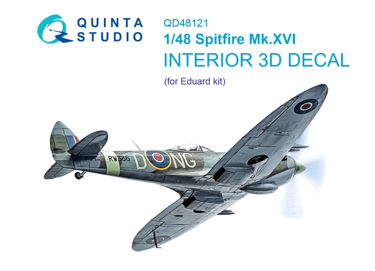 1:48 Spitfire Mk.XVI 3D-Printed & coloured Interior on decal paper (Eduard)