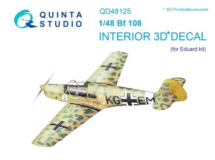 1:48 Bf108 3D-Printed & coloured Interior on decal paper (Eduard)