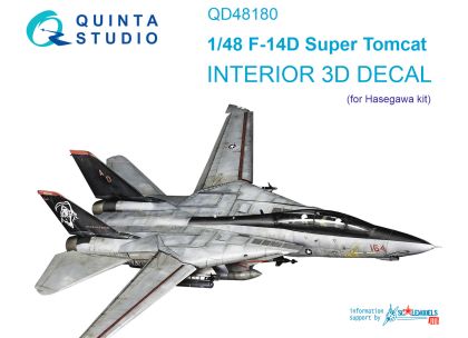 1:48 F-14D 3D-Printed & coloured Interior on decal paper (Hasegawa
