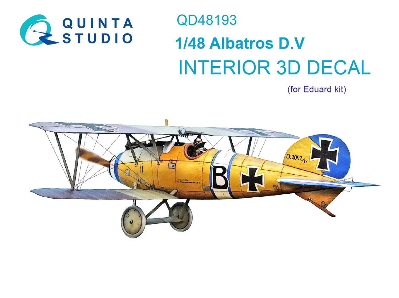 1:48 Albatros D.V 3D-Printed & coloured Interior on decal paper (Eduard)