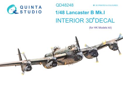 1:48 Lancaster B Mk.I 3D-Printed & coloured Interior on decal paper (HK Models)