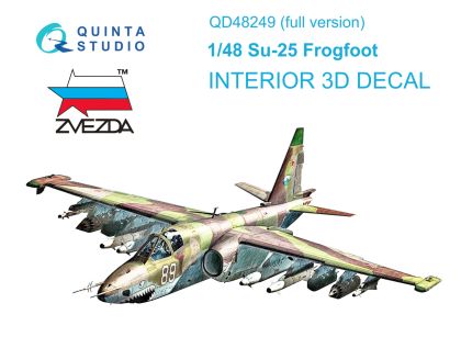 1:48 Su-25 3D-Printed & coloured Interior on decal paper (Zvezda)