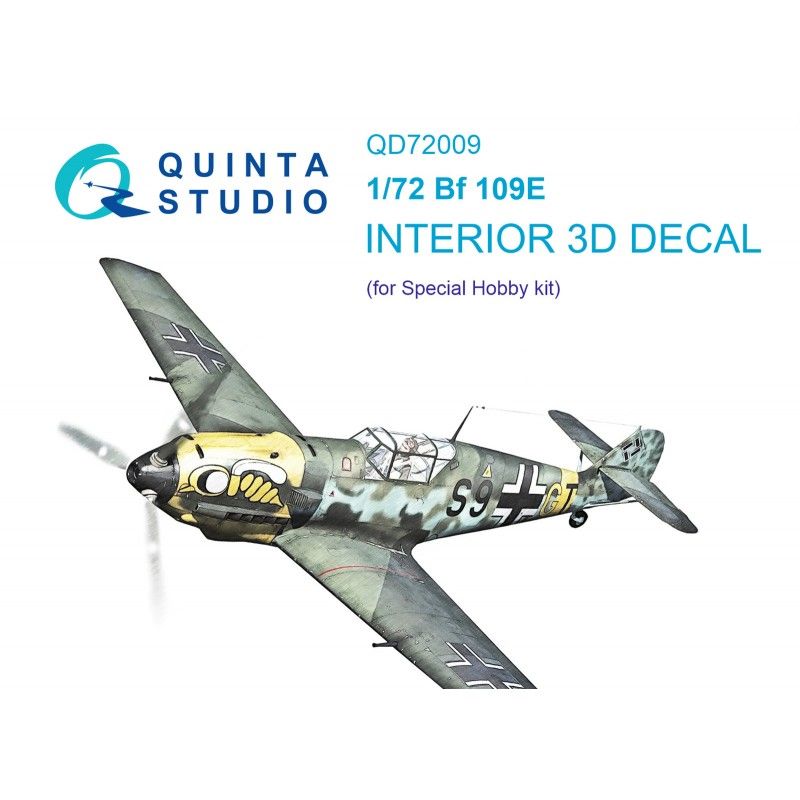1:72 Bf 109E 3D-Printed & coloured Interior (Special Hobby)