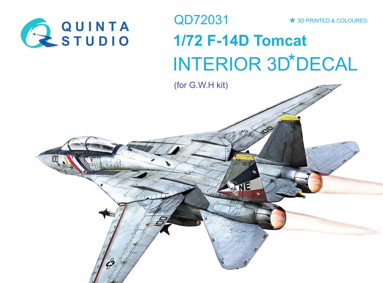 1:72 F-14D 3D-Printed & coloured Interior on decal paper (GWH)