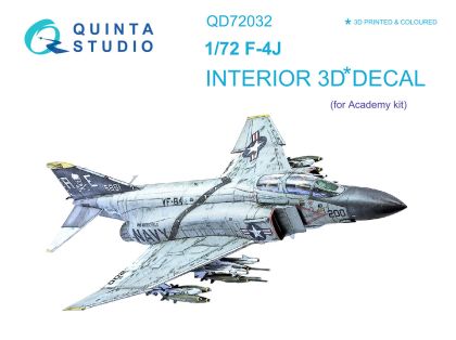 1:72 F-4J 3D-Printed & coloured Interior on decal paper (for Academy kit)